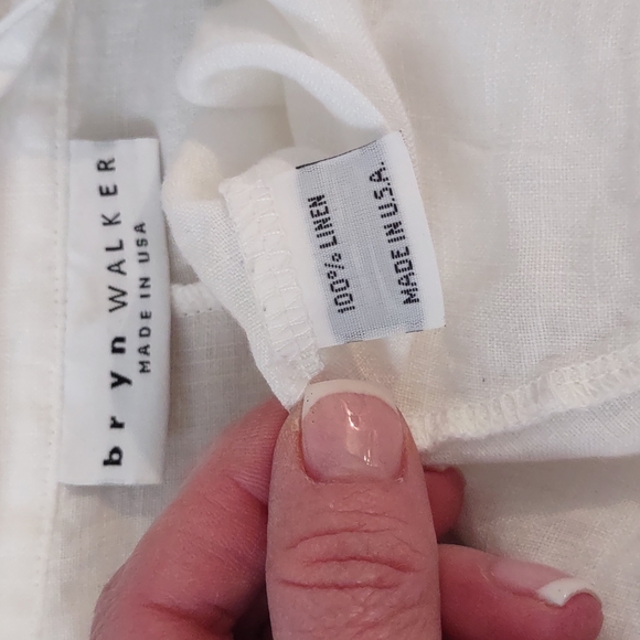 Bryn Walker dolman box button front white linen shirt unconstructed hidden S HOT - Picture 11 of 12